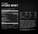 platinum hydro whey on етикет