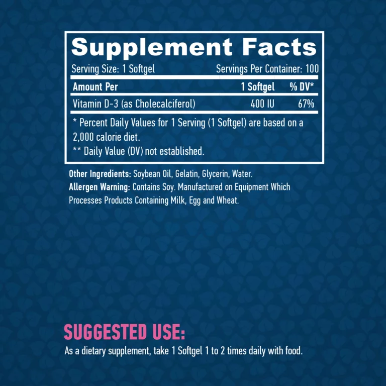 53 haya labs vitamin d3 400 iu 100 softgels label